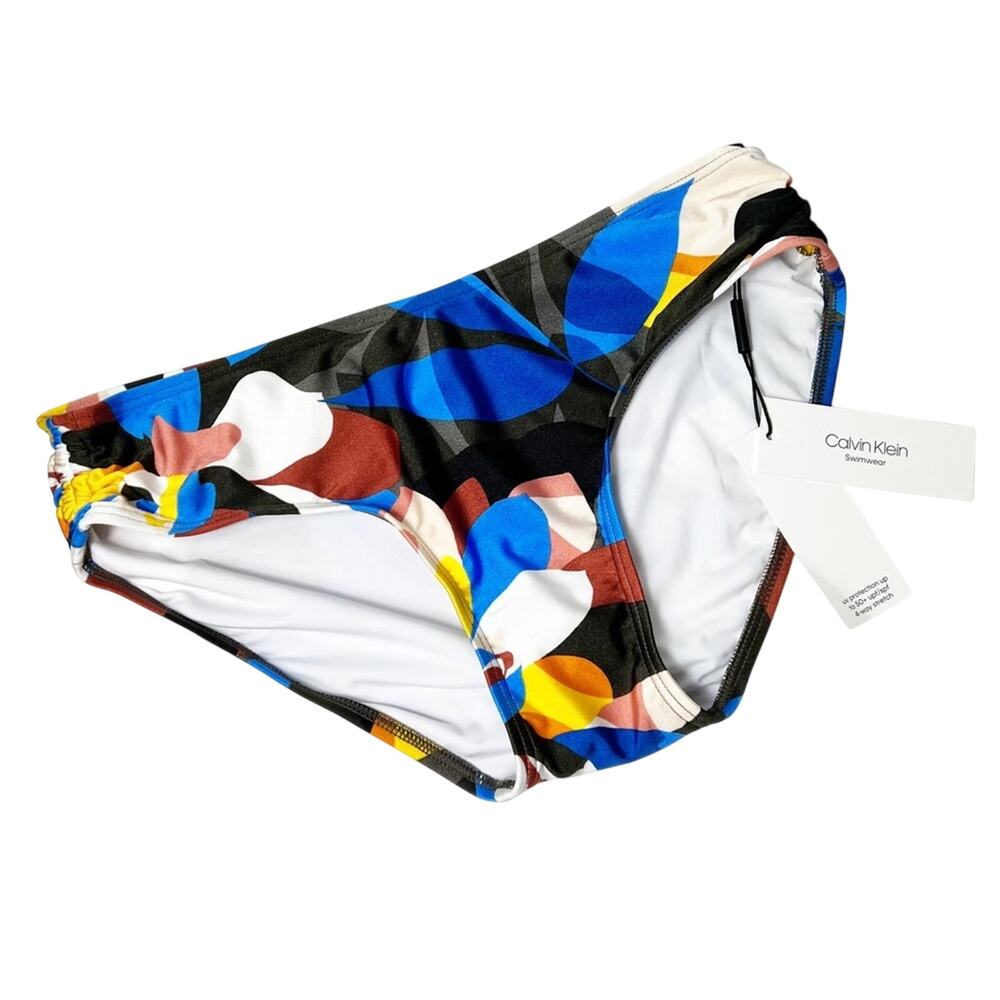 Calvin Klein Multicolor UV Protection Size Medium 4 Way Stretch Bikini Bottom